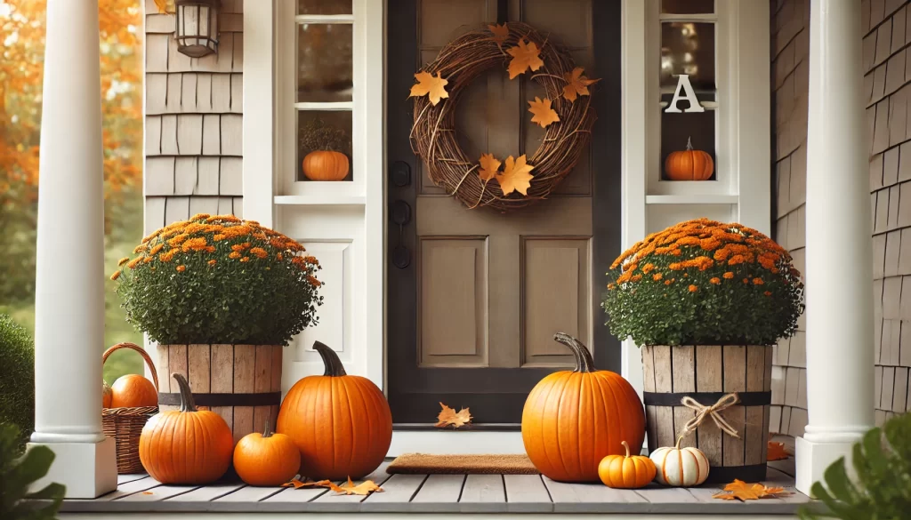 Use Orange for a Traditional Fall Porch Look