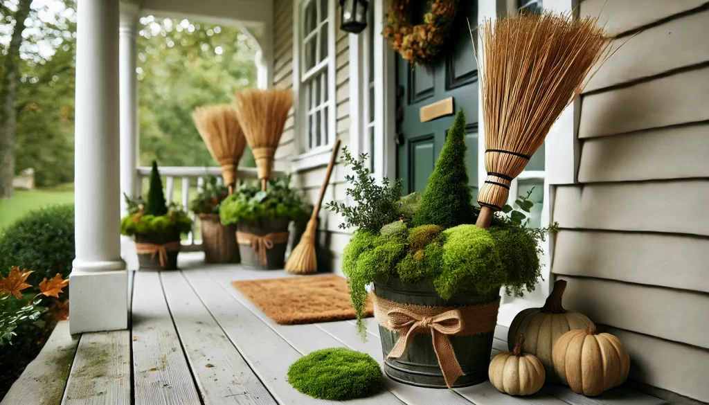 Create a Forest Theme with Moss and Brooms