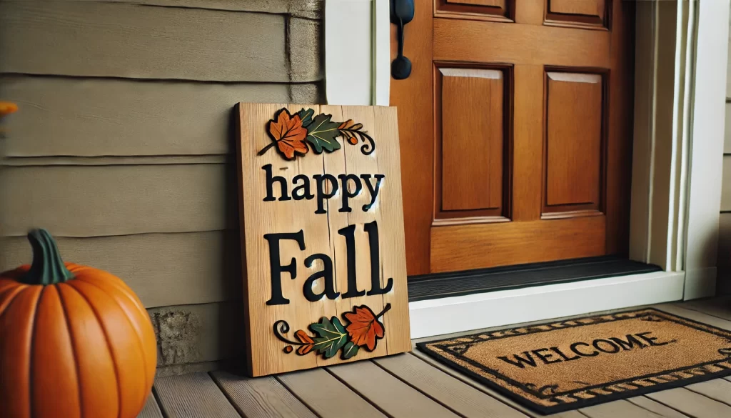 Greet Guests with a Handmade Fall Welcome Sign