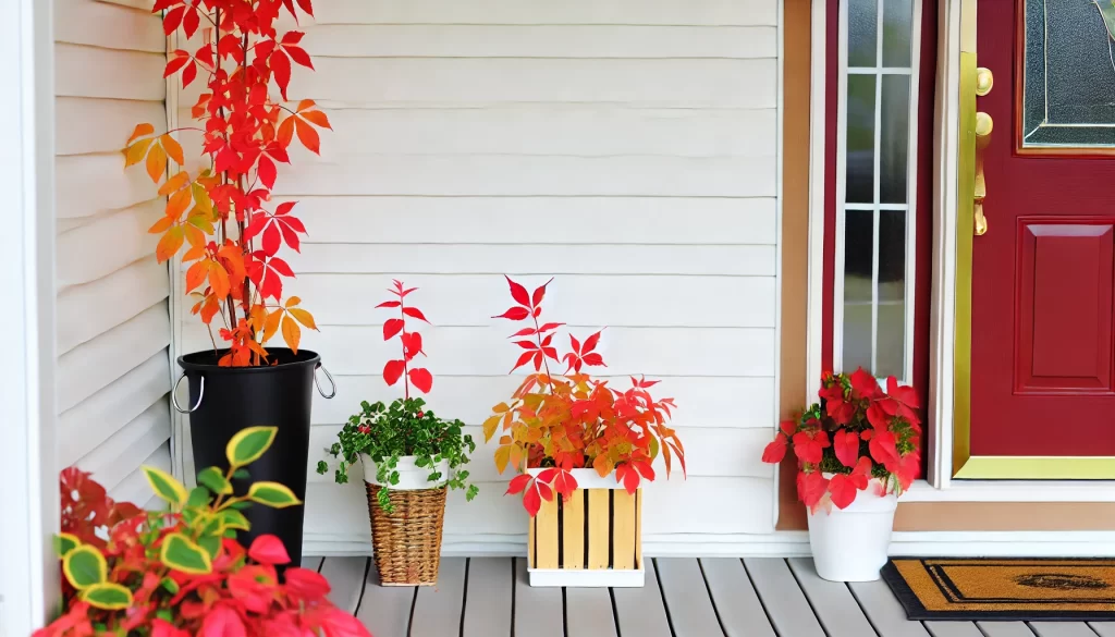 Display Vibrant Fall Leaves and Plants